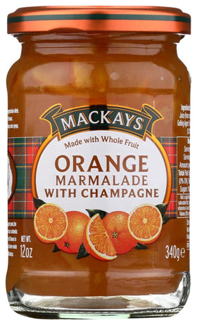 Mackays Orange Marmalade Champagne Jar, perfect for a luxurious breakfast spread