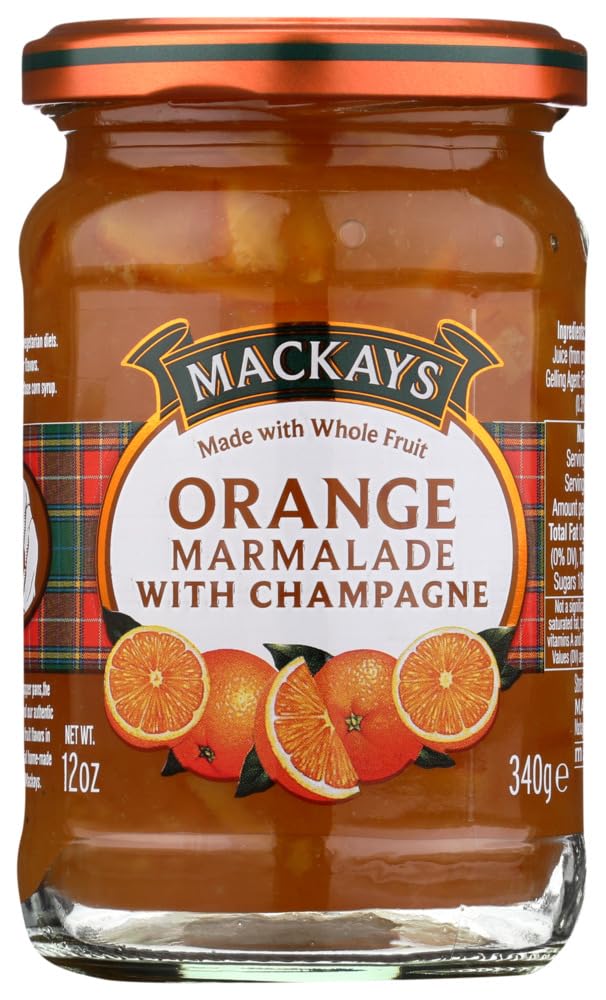 Mackays Orange Marmalade Champagne Jar, perfect for a luxurious breakfast spread