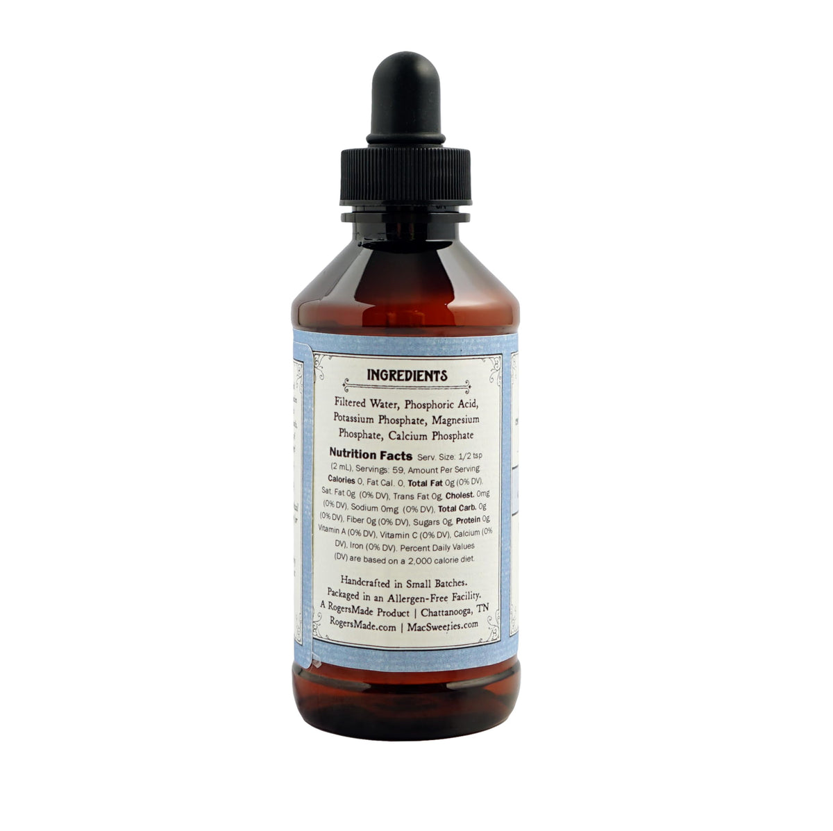 MacSweetie's Acid Phosphate tangy pour enhances cocktails and sodas