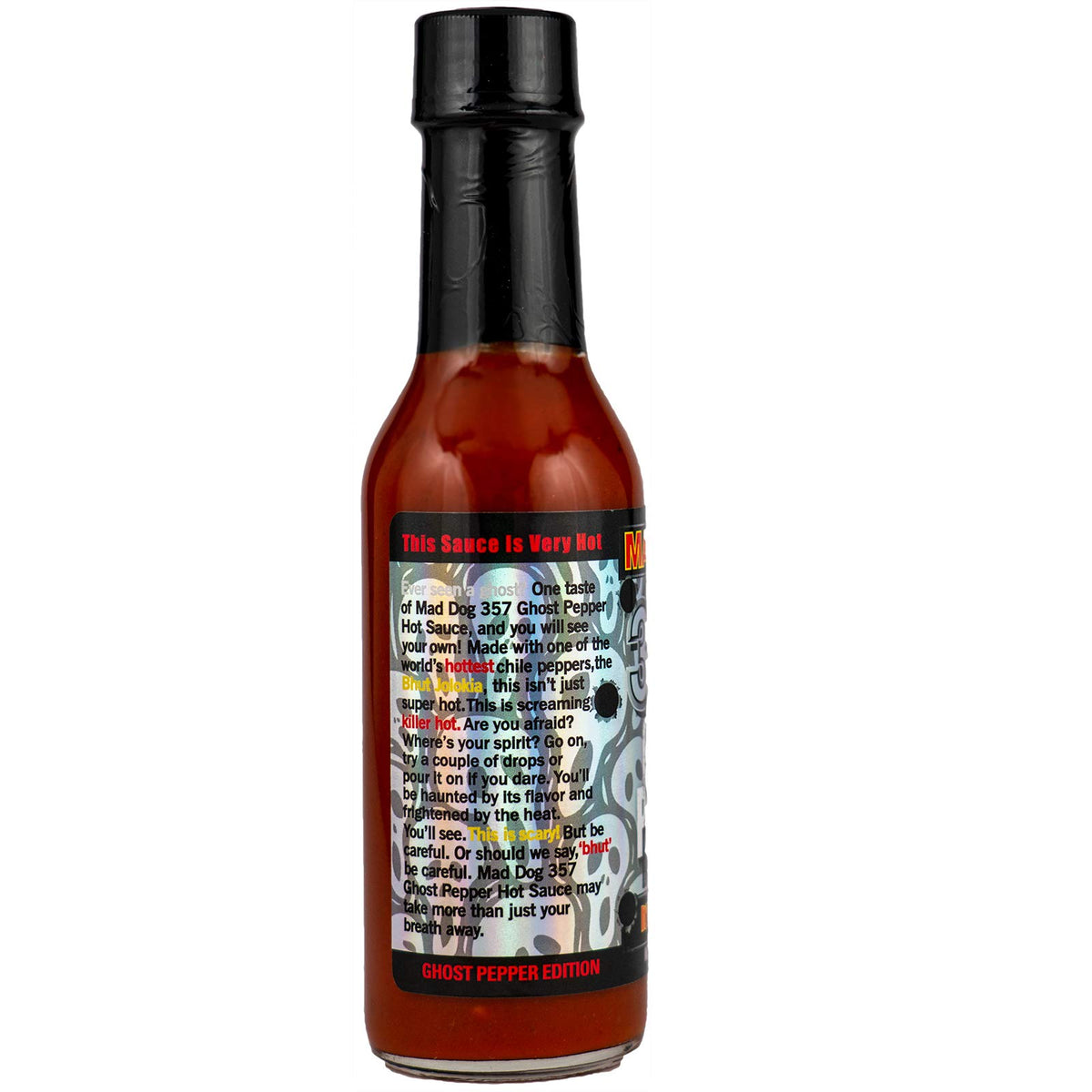 Mad Dog 357 Ghost Pepper sauce pour shot hints at vibrant heat levels