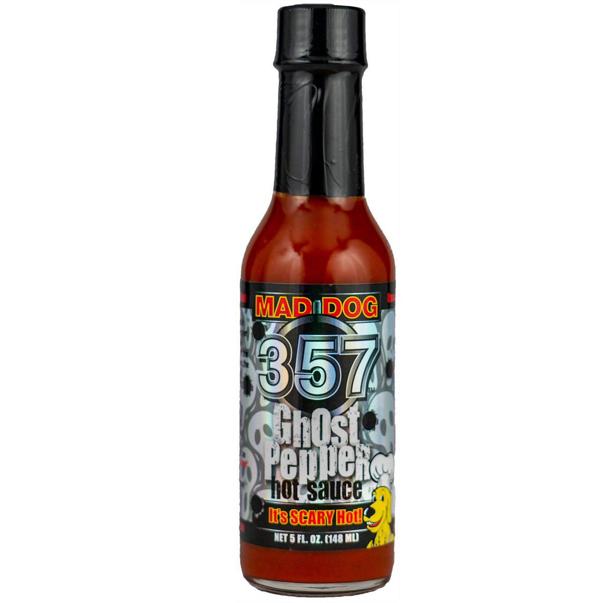 Mad Dog 357 Ghost Pepper bottle side reveals intense flavor profile