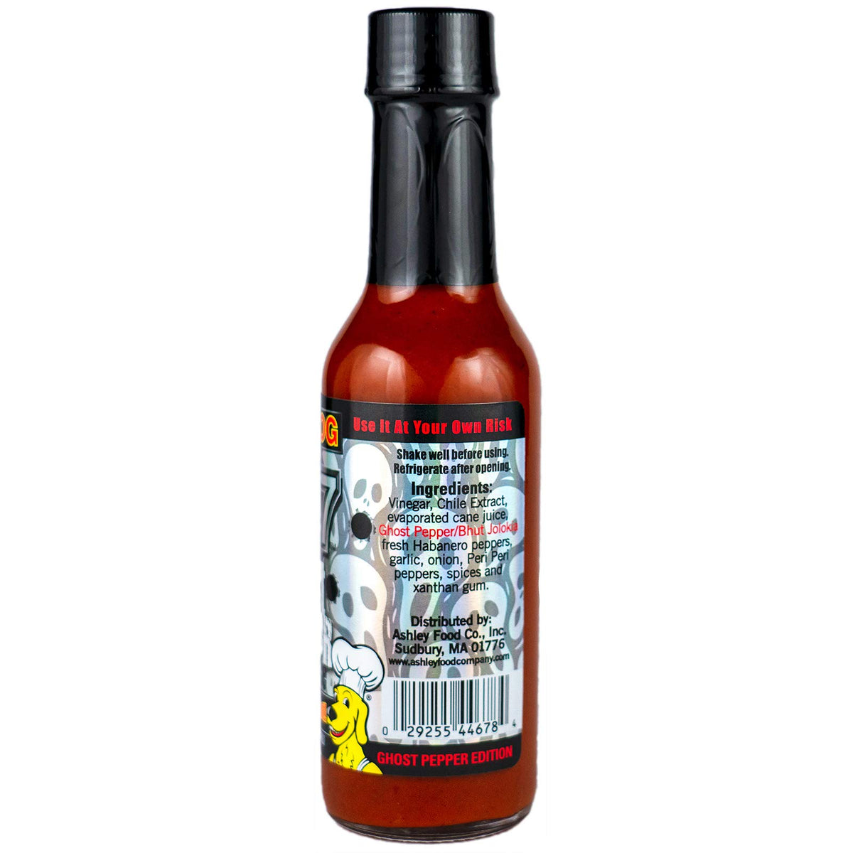 Mad Dog 357 Ghost Pepper label closeup highlights branding and spicy intensity