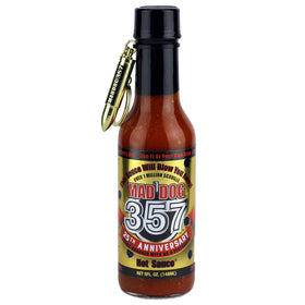 Mad Dog Gear Mad Dog 357 Gold Edition bottle showing golden heat for bold meals.