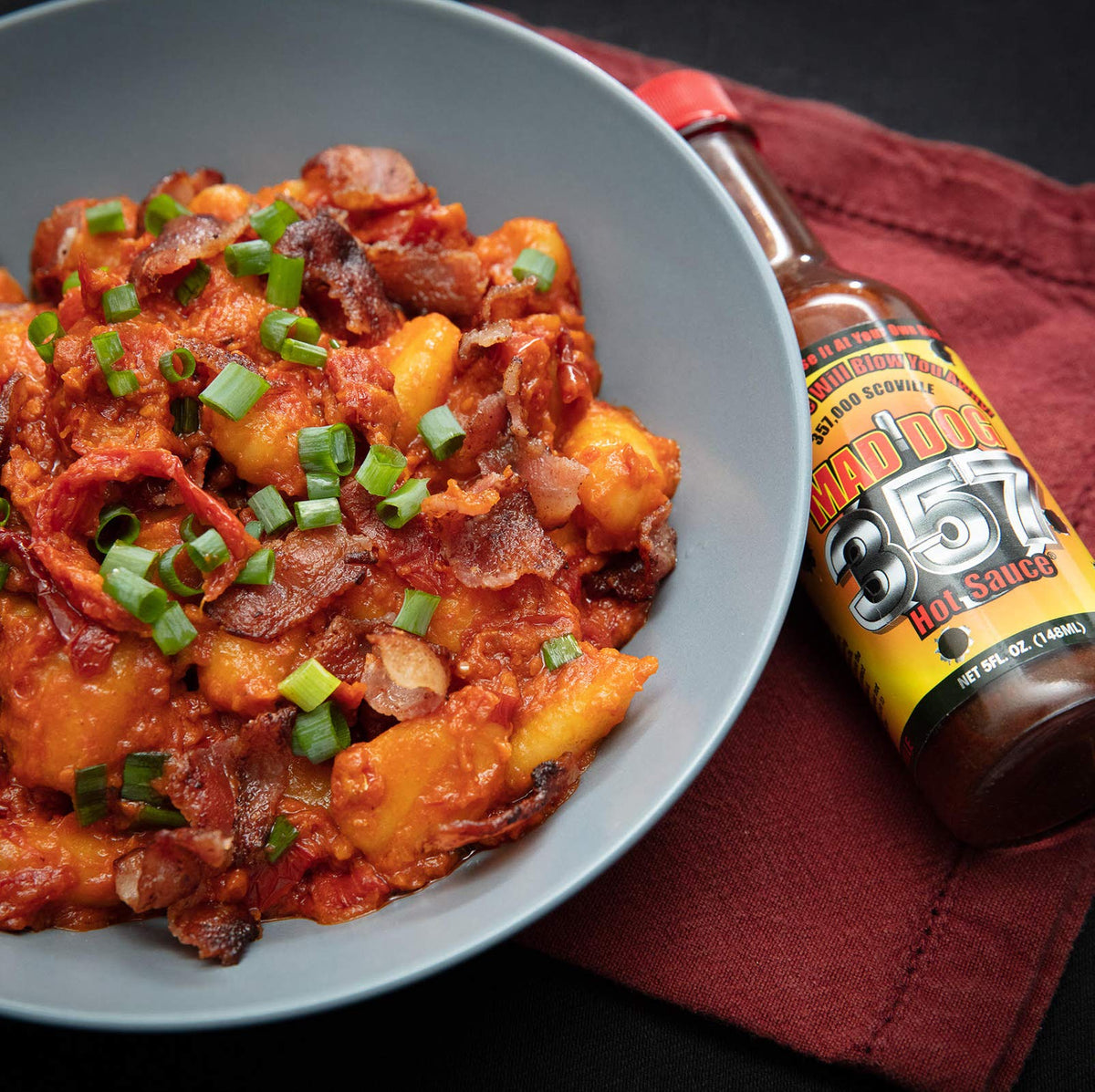 Mad Dog Gear Mad Dog 357 hot sauce on ice cream pushes spicy-sweet boundaries.