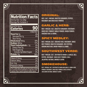 Gluten-free beef biltong slices — Made by True for gluten-free diets.