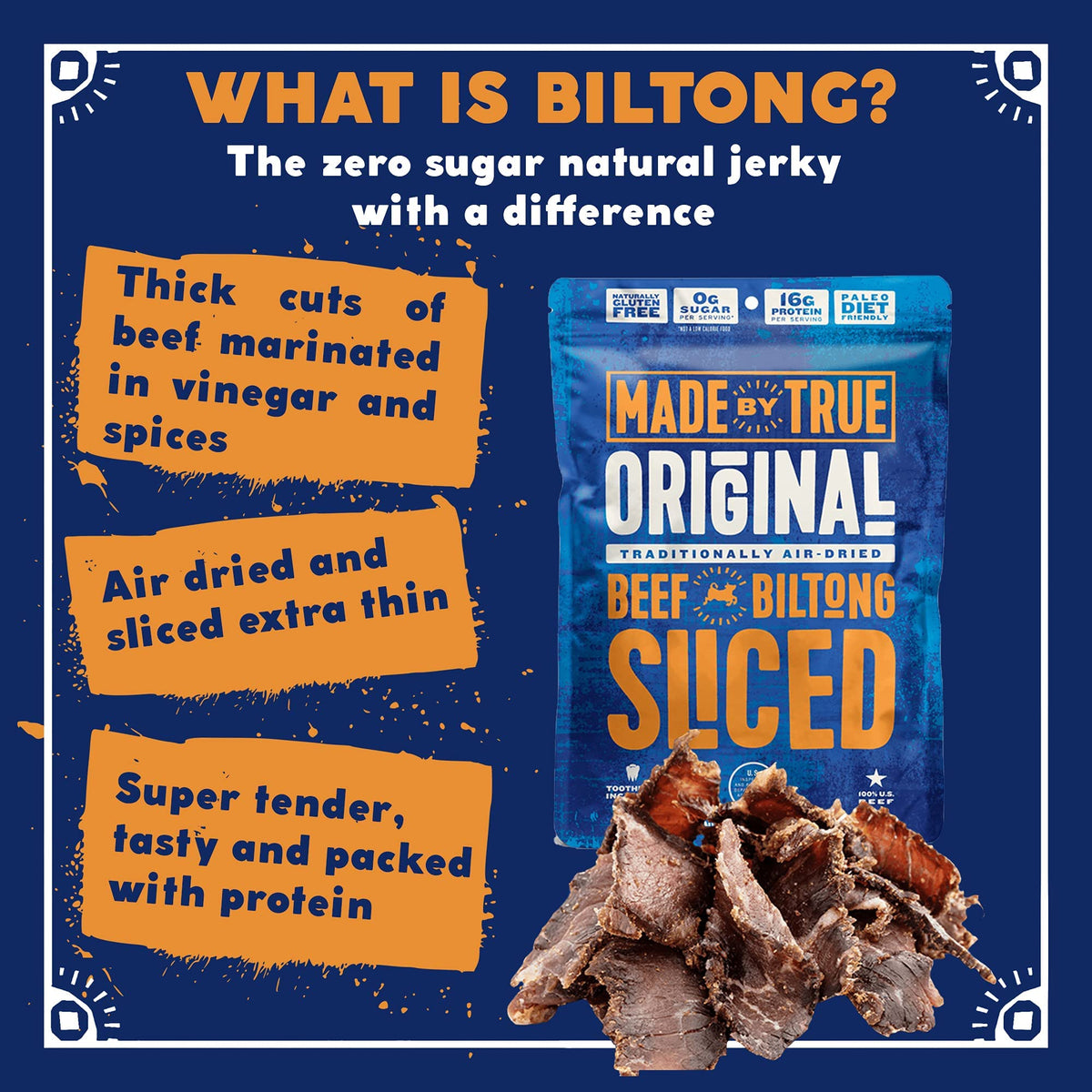 Hickory Smokehouse flavor slices — savory, sugar-free protein for keto-friendly snacking.