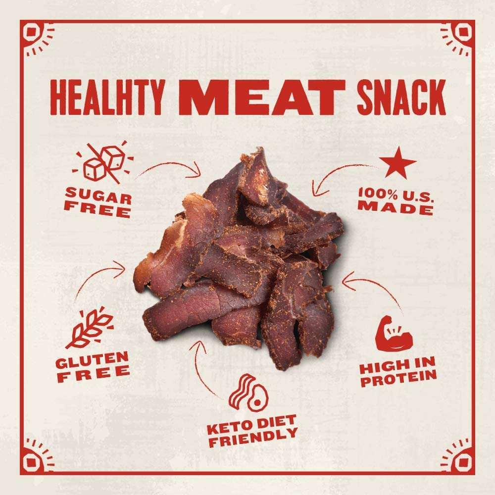 Original Savory flavor slices — classic beef biltong with zero sugar.