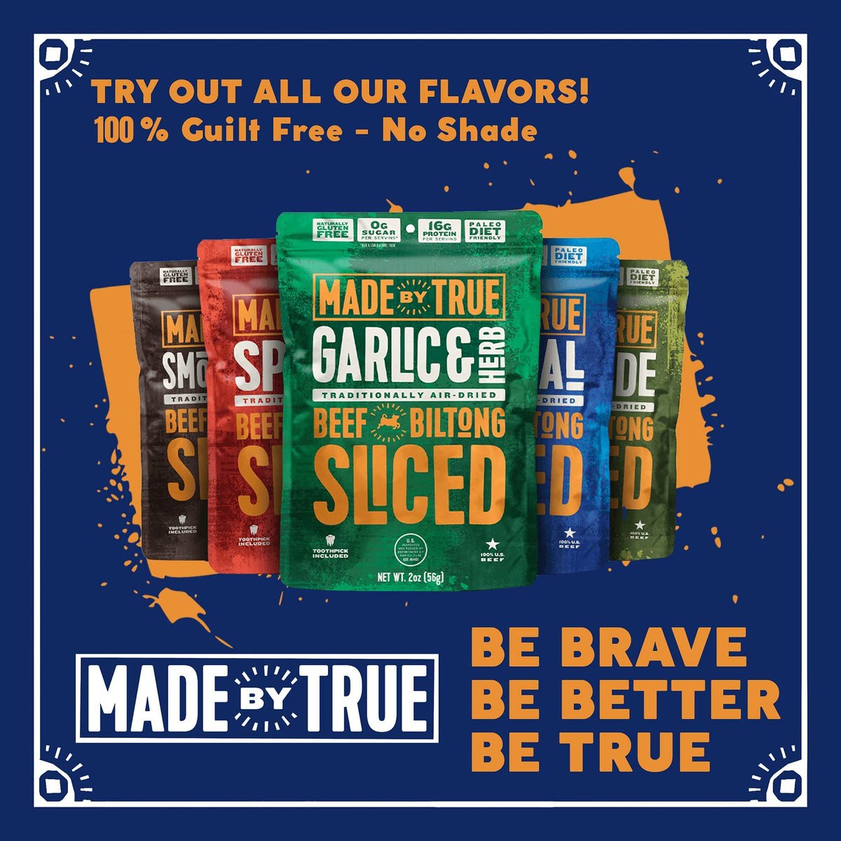 US-made beef slices in a USDA facility — Made by True biltong quality.