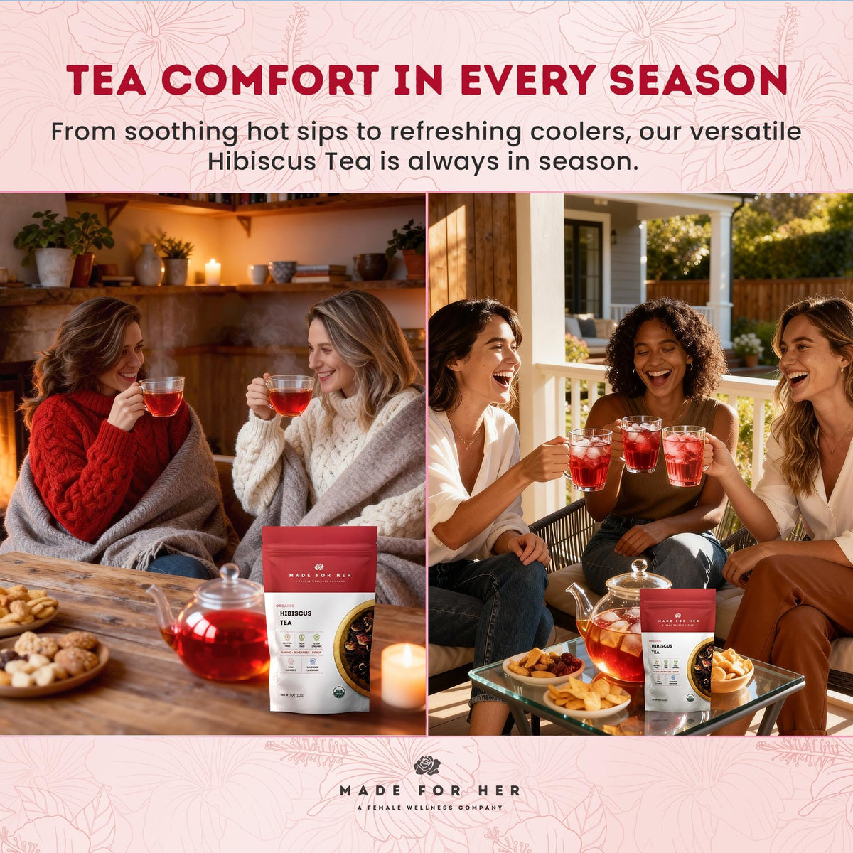Made For Her loose-leaf aroma release, richer flavor without additives.