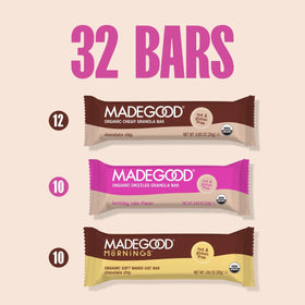 MadeGood Allergen-friendly label notes nut-free and gluten-free options.