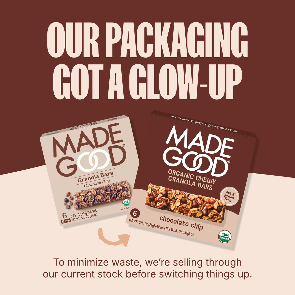 Organic, vegan, and kosher certifications on MadeGood bars