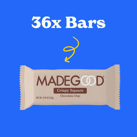 MadeGood Crispy Squares ingredients shot featuring vegetables included in every bar