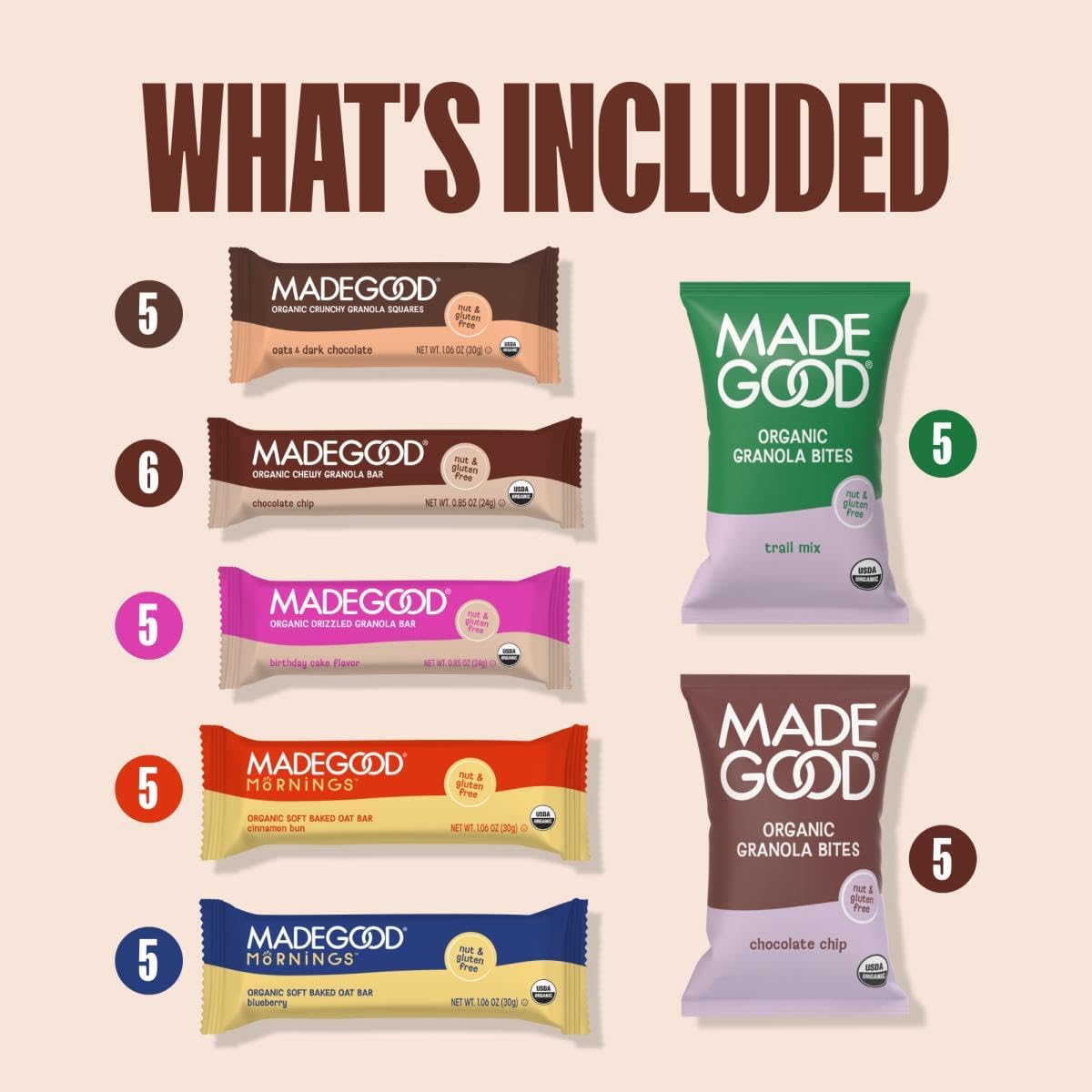 MadeGood crunchy squares with dark chocolate close-up highlighting rich texture