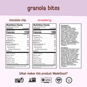 MadeGood Granola Bites nut-free facility badge – allergy-friendly production standard.