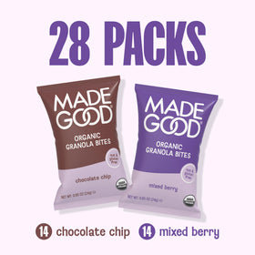 MadeGood Granola Bites On-the-go snack idea shown for quick eating.