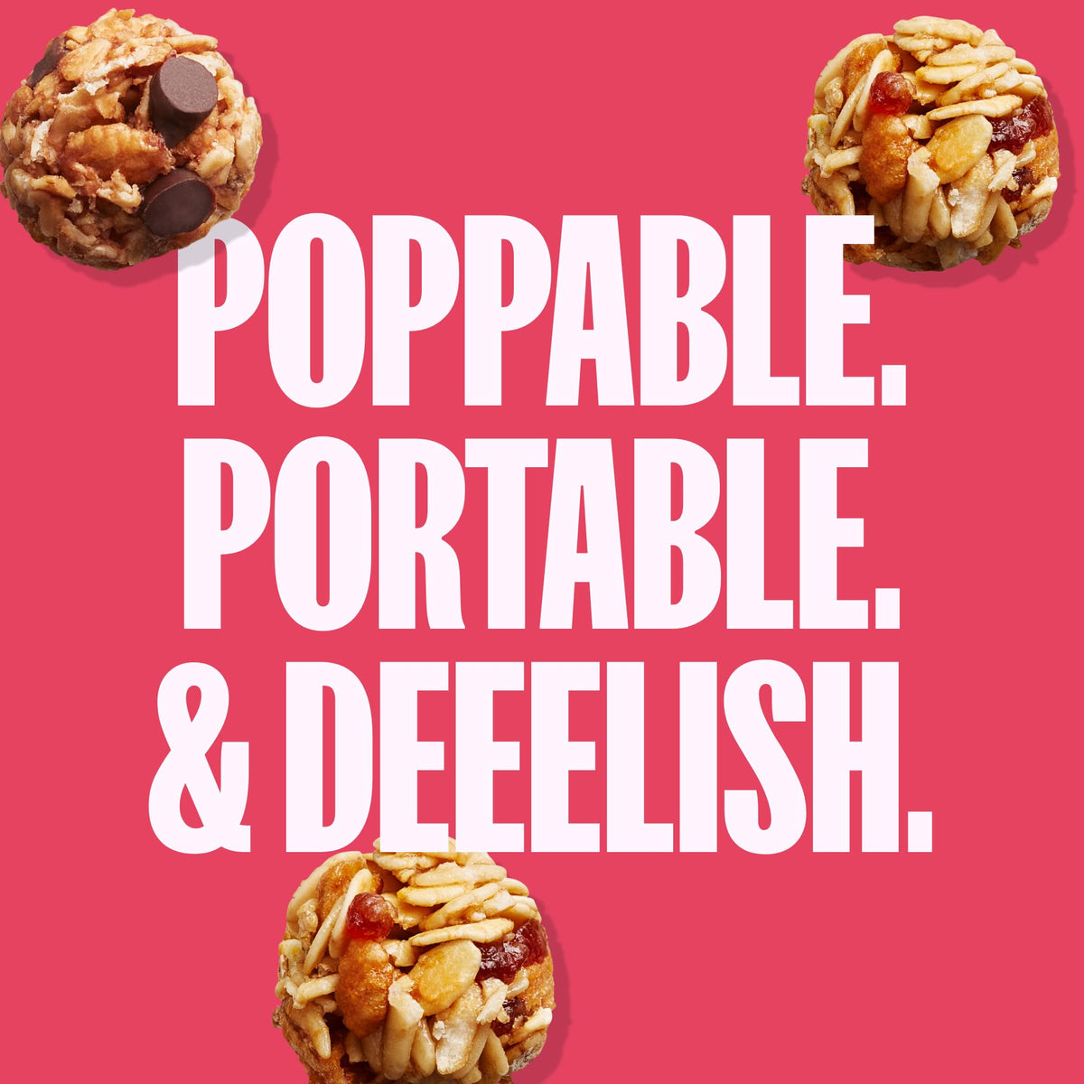 MadeGood Granola Bites Strawberry Minis close-up with real fruit visible – snack-ready.
