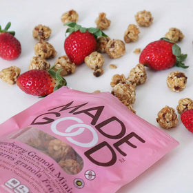 MadeGood granola minis close-up of clusters.