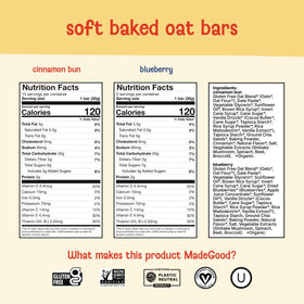 MadeGood blueberry-soft-baked morning bars, easy breakfast option.