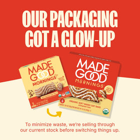 Snack-ready cinnamon aroma hint from MadeGood Cinnamon Bun bar