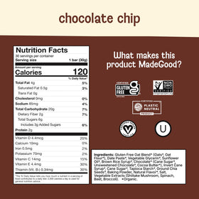 MadeGood Mornings label highlights six vegetable extracts.