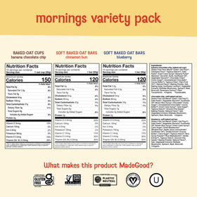Family-friendly MadeGood Mornings snack pack in a lunchbox