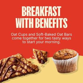 MadeGood Mornings Soft-Baked Oat Bar Cinnamon Bun close-up, comforting morning treat