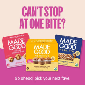 MadeGood Organic oats ingredient close-up highlighting quality ingredients.