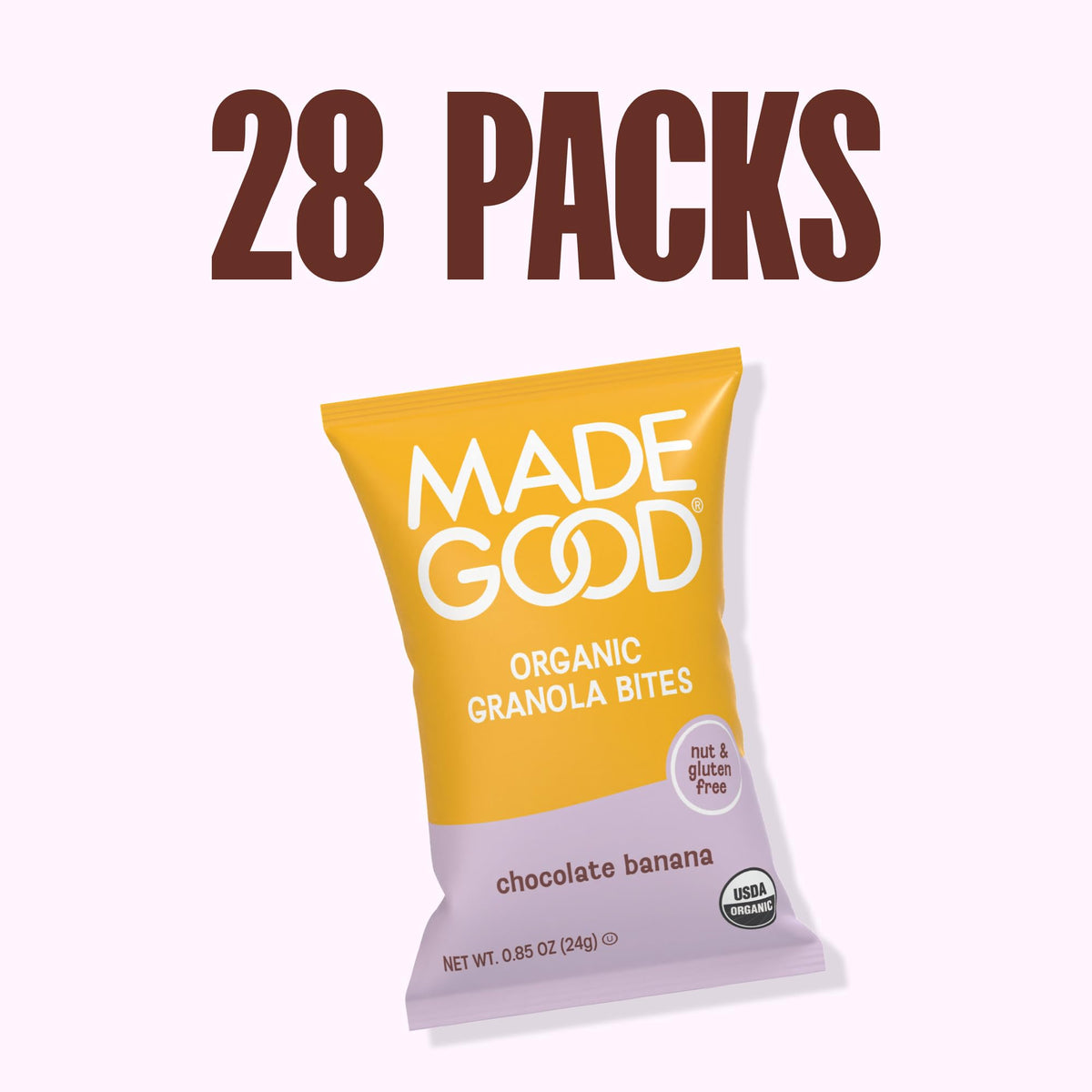School or work snack option with convenient individual pouches
