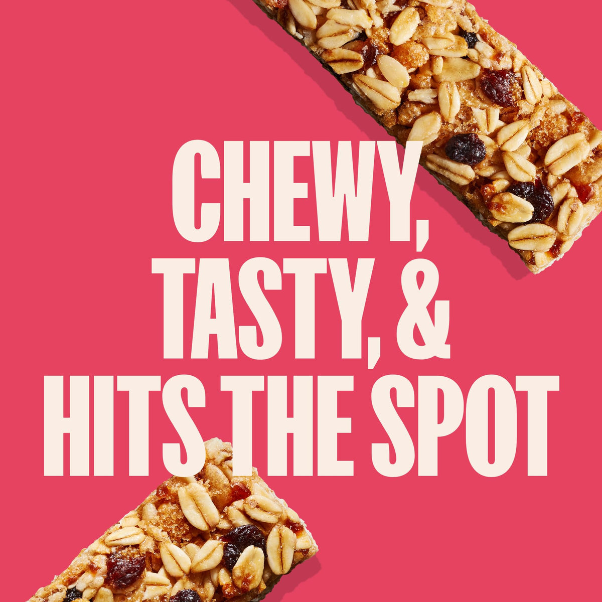 MadeGood Strawberry Granola Bars bar texture close-up showing chewy oats.