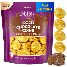Madelaine Gold Coins wrapped in foil add festive Easter sparkle to a basket