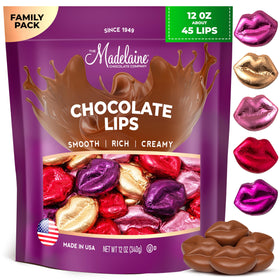Madelaine Milk Chocolate Lips closeup for gifting and sharing