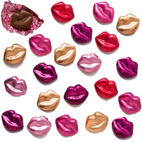 Madelaine Milk Chocolate Lips foil-wrapped chocolates ready