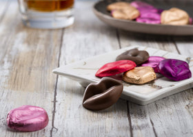 Madelaine Milk Chocolate Lips packaging ready for Valentine's treats