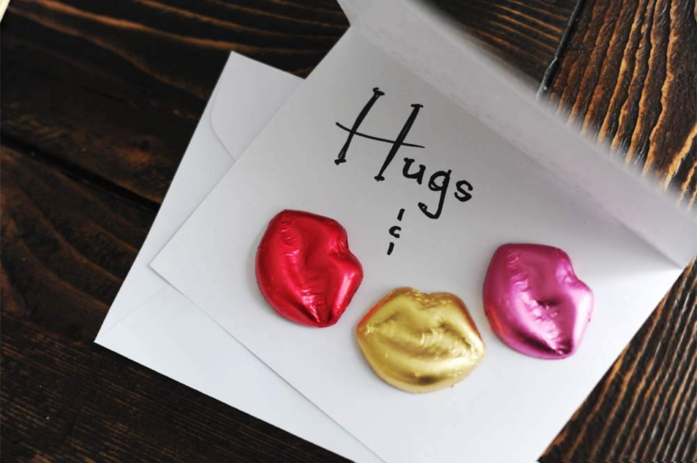 Madelaine Milk Chocolate Lips wrapped in festive foil