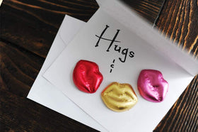 Madelaine Milk Chocolate Lips wrapped in festive foil