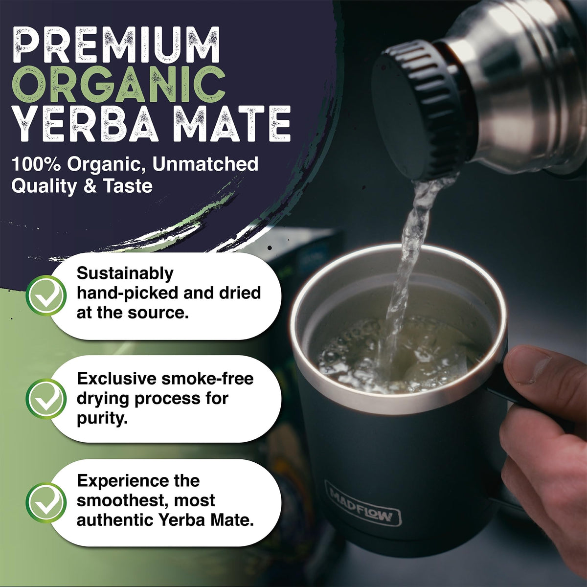 Antioxidant-rich MADFLOW blend with rich aroma and smooth finish