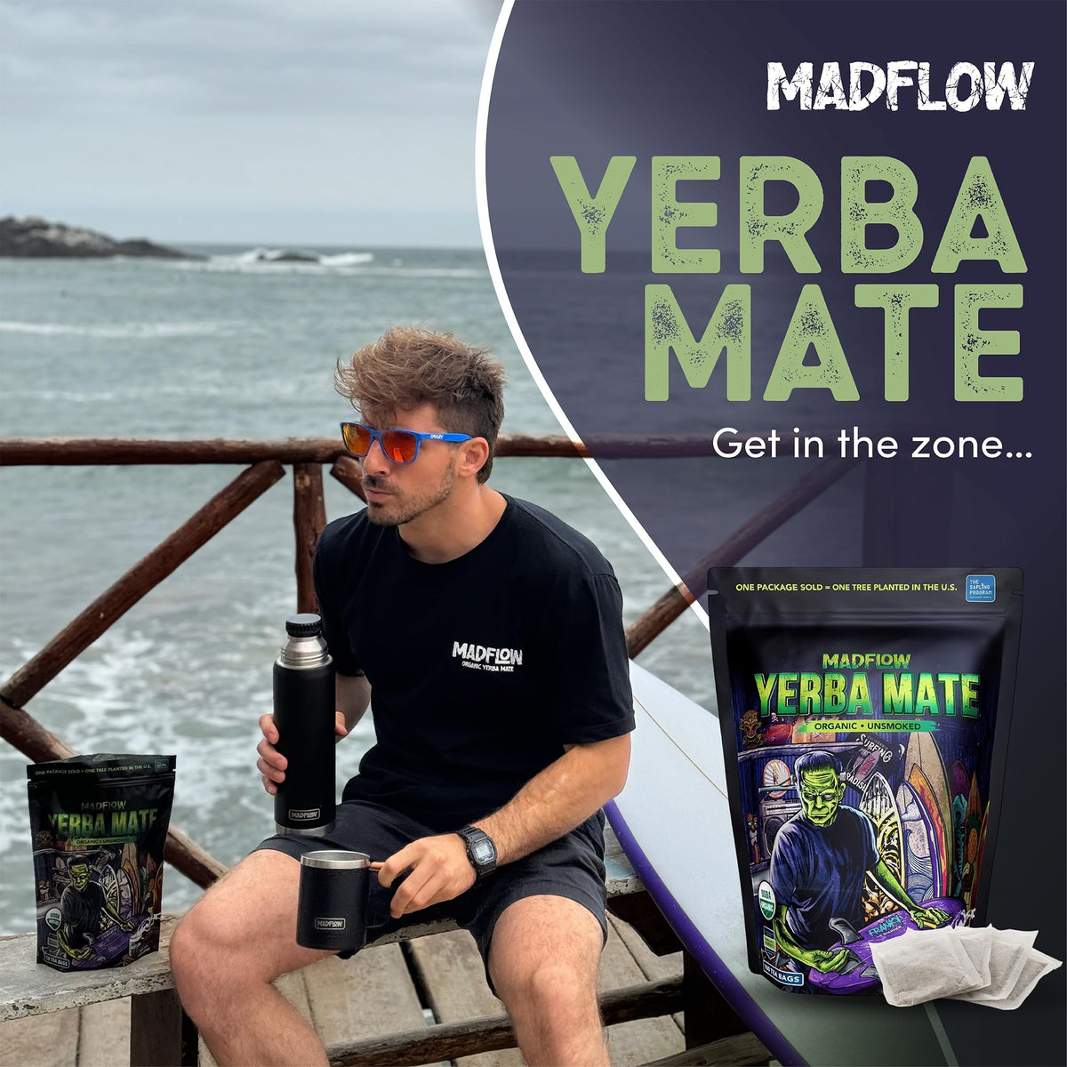Daily ritual with MADFLOW tea bags for energizing moments