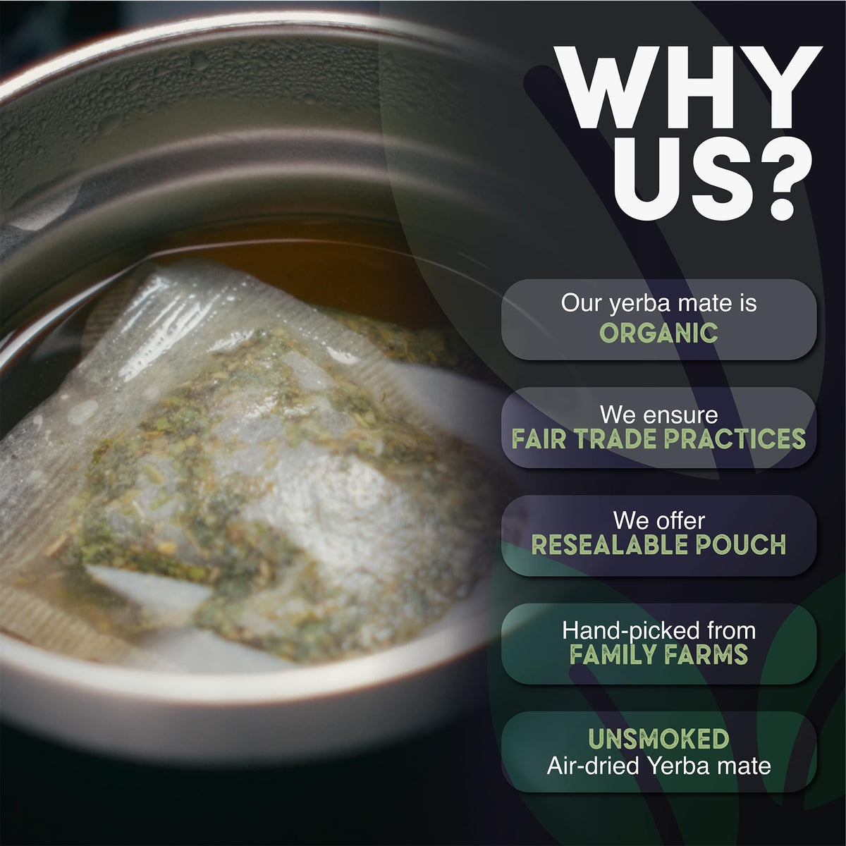 Organic unsmoked MADFLOW yerba mate from family farms