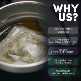 Organic unsmoked MADFLOW yerba mate from family farms