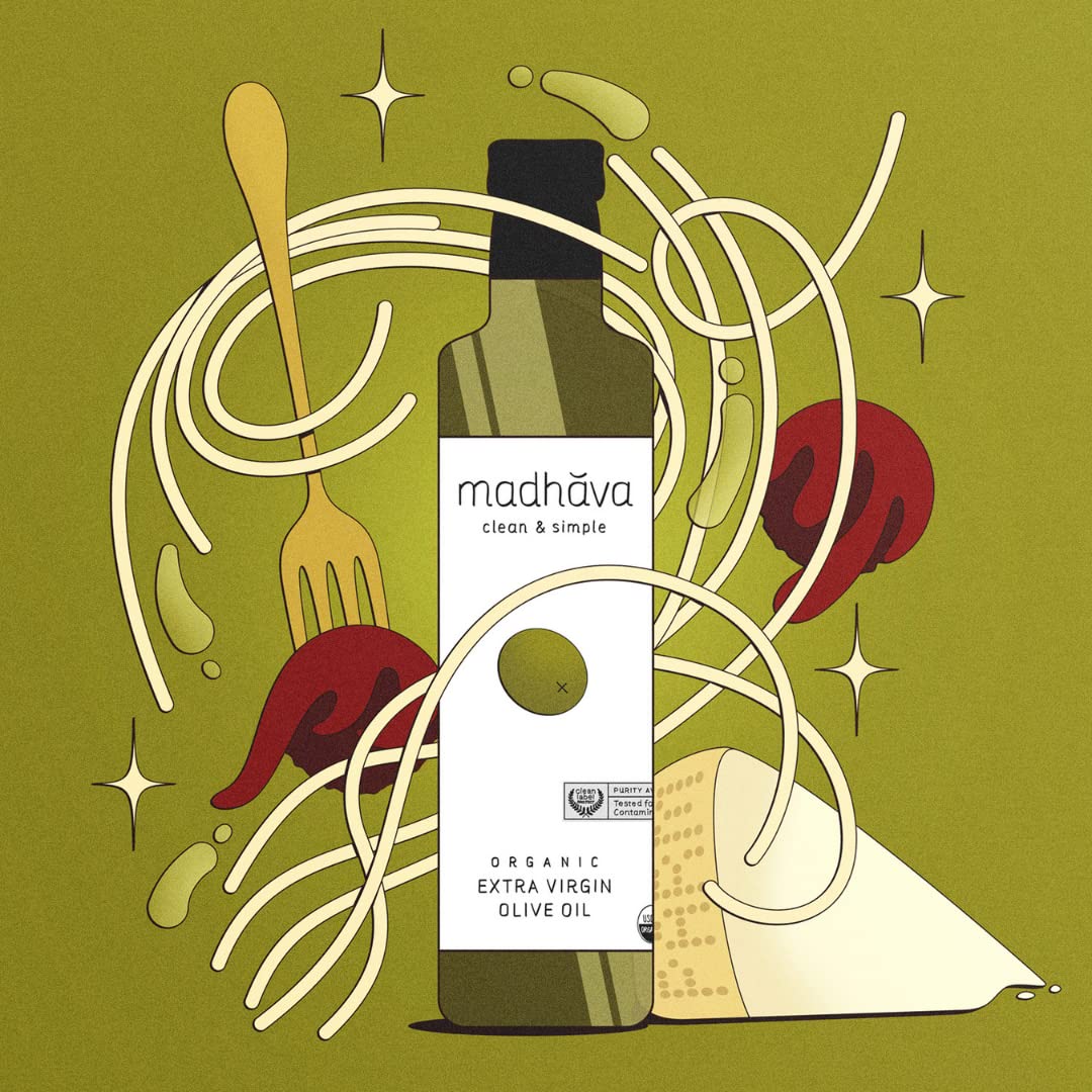 Madhava olive oil is great for dressings, marinades, and finishing dishes.