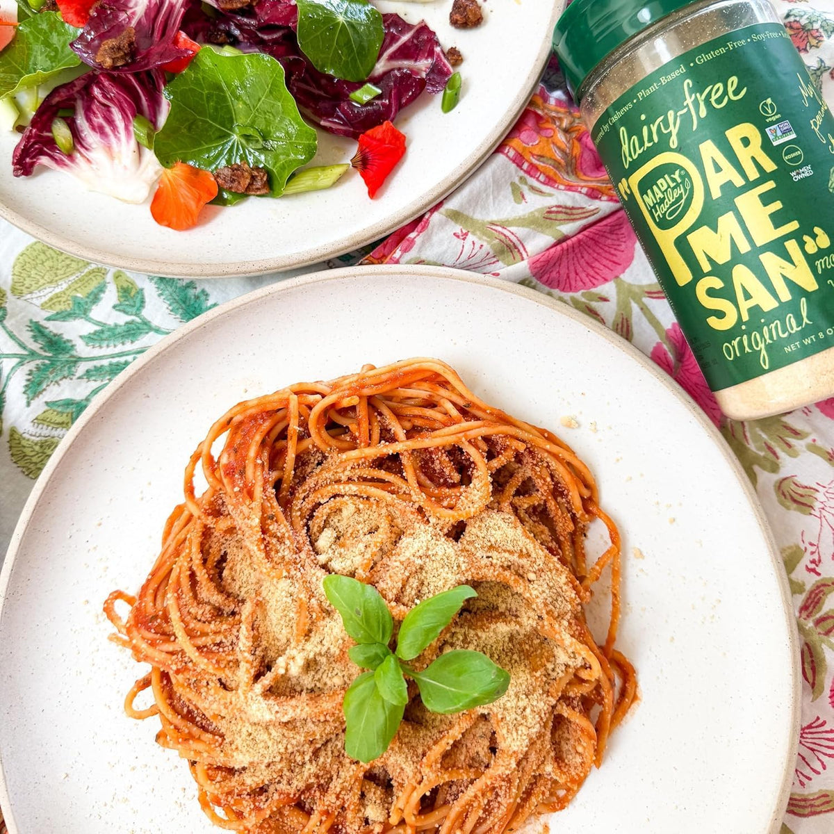 Madly Hadley cashew-based parmesan made with clean ingredients