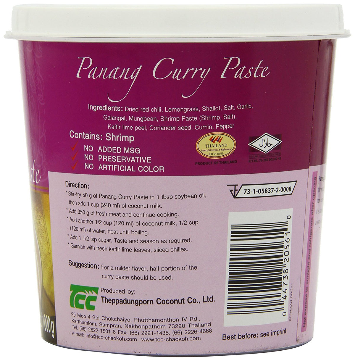 Mae Ploy Panang curry paste in bowl ready for curry preparation