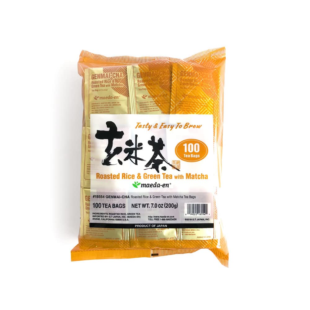 MAEDA-EN Genmai-cha tea bags packaging for quick, convenient daily tea moments.
