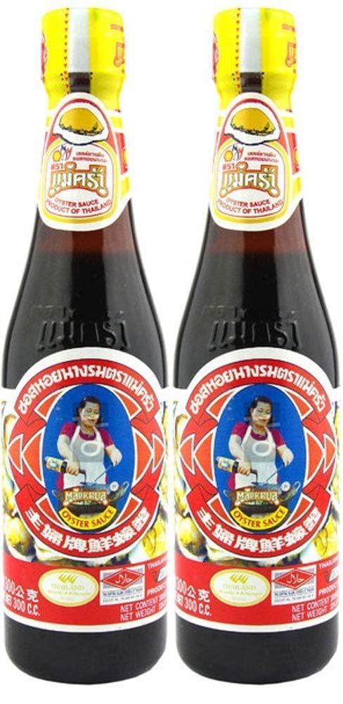 Maekrua Thai oyster sauce bottle front view for versatile seasoning and flavor