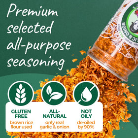MaeMai Crispy Onion Garlic Flakes resealable bottle for easy storage.