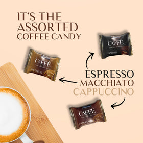 MAESTRO MASSIMO cappuccino-flavored candy offers foamy aroma and café-style flavor.