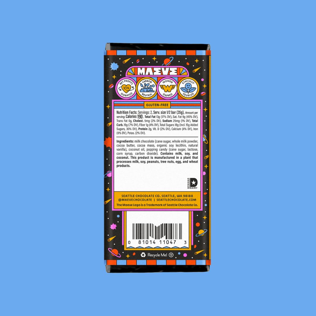 Maeve Moon Rocks Bar ethical sourcing and Ghana farmer support message.