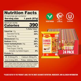 Maggi Chinese Spicy Garlic Noodles cooking in a dish