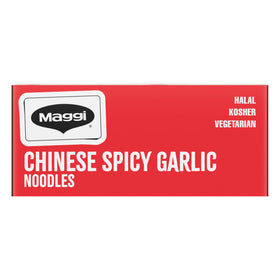 Maggi Chinese Spicy Garlic Noodles open pack on table