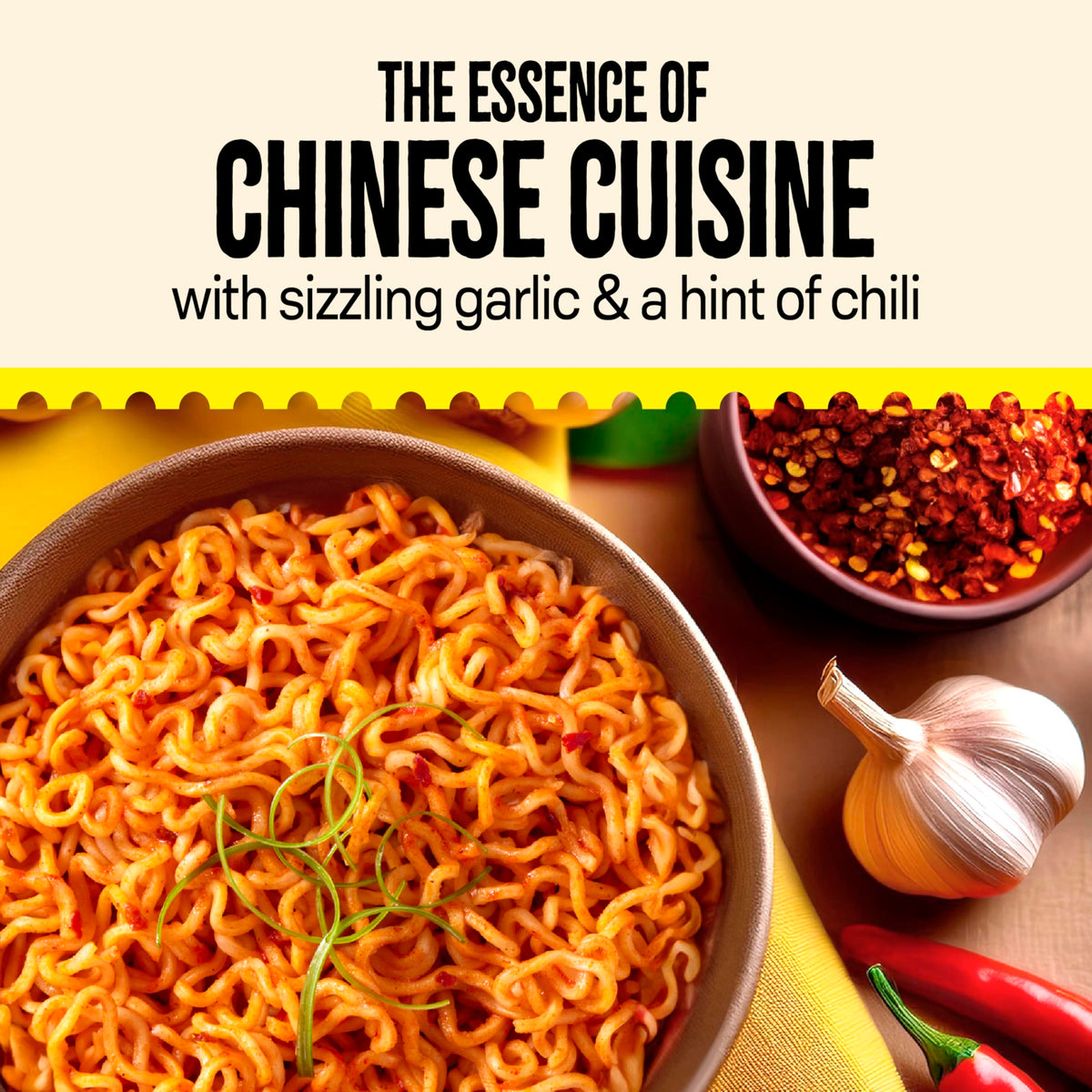 Maggi Chinese Spicy Garlic Noodles simmering in a pot with aroma
